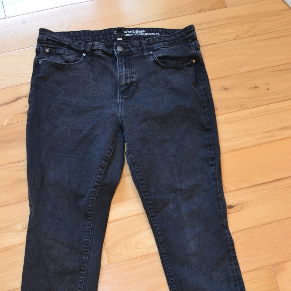 Gap jeans 32 14 always skinny women black wash
